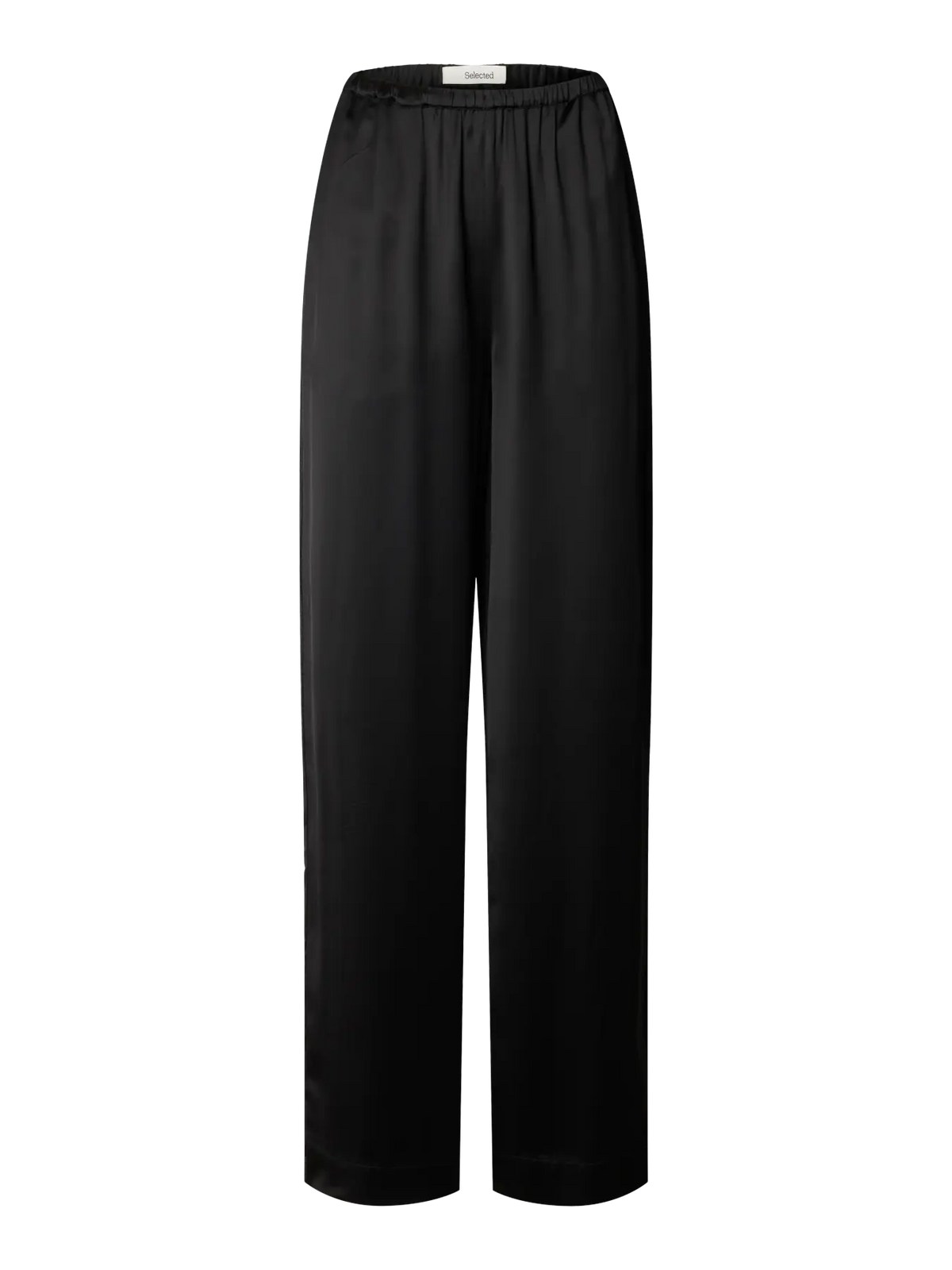 Selected Vida Satin Wide Pant - Black