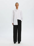 Selected Vida Satin Wide Pant - Black