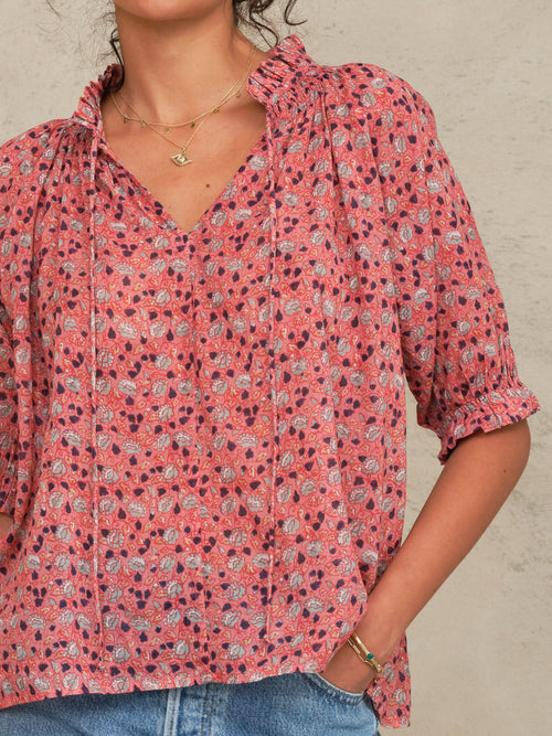 M.A.B.E Darla Print Long Sleeve Top