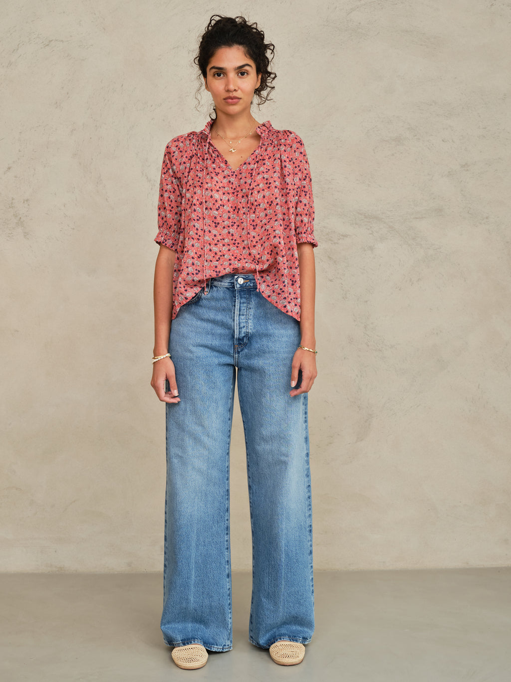 M.A.B.E Darla Print Long Sleeve Top