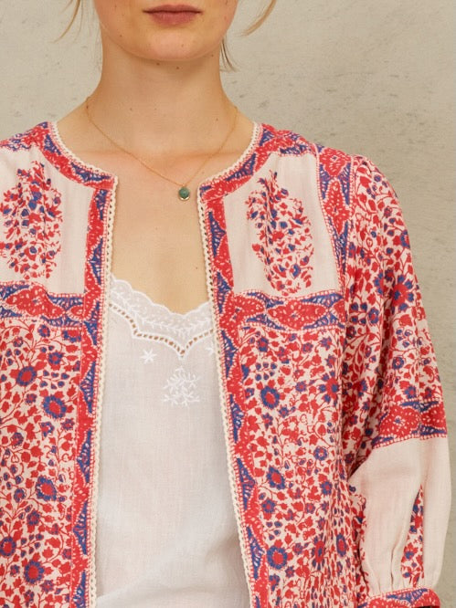 M.A.B.E Della Print Jacket - Red