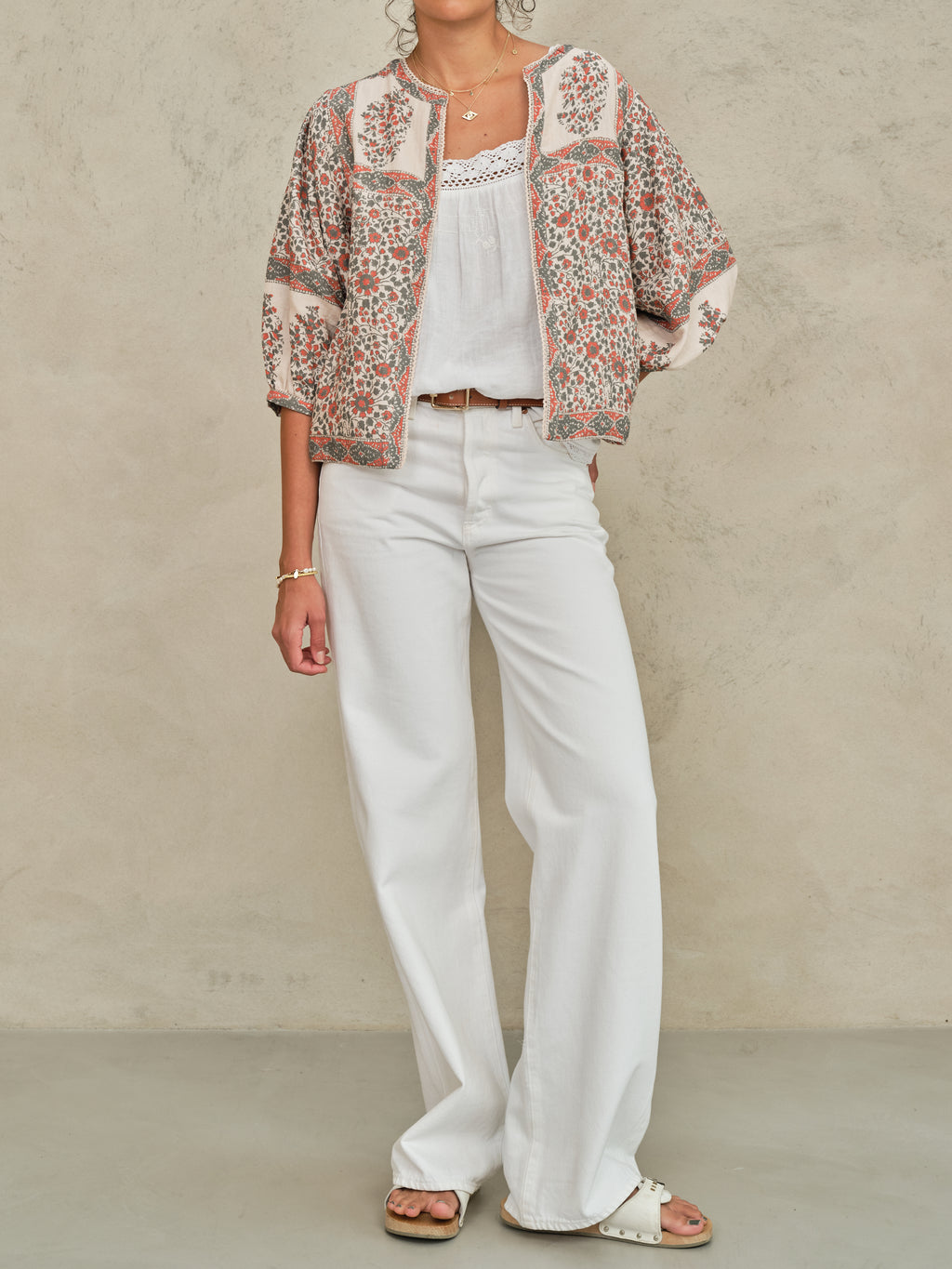 M.A.B.E Della Print Jacket - Rust