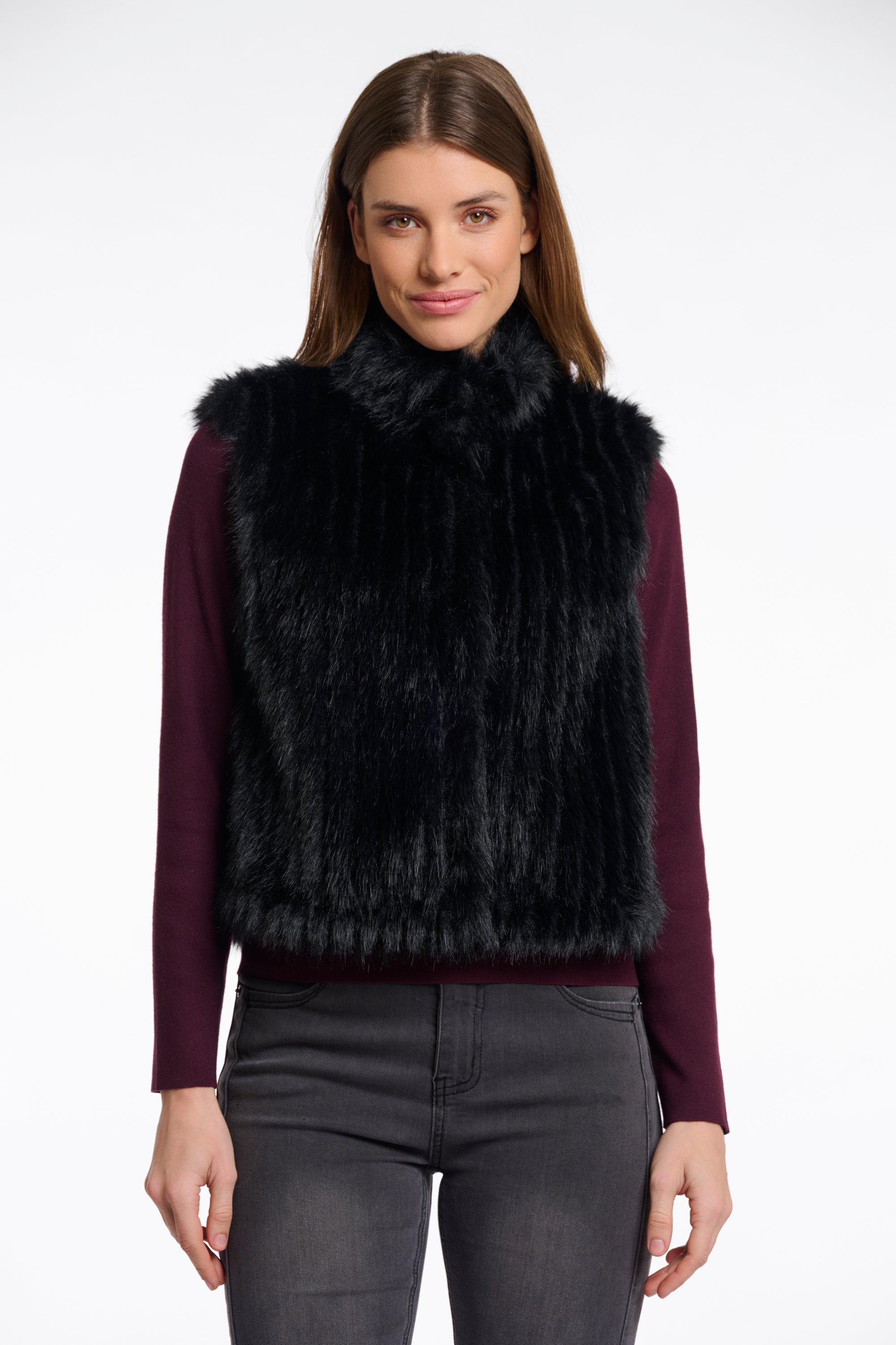 Rino & Pelle Dava Fur Gillet - Black