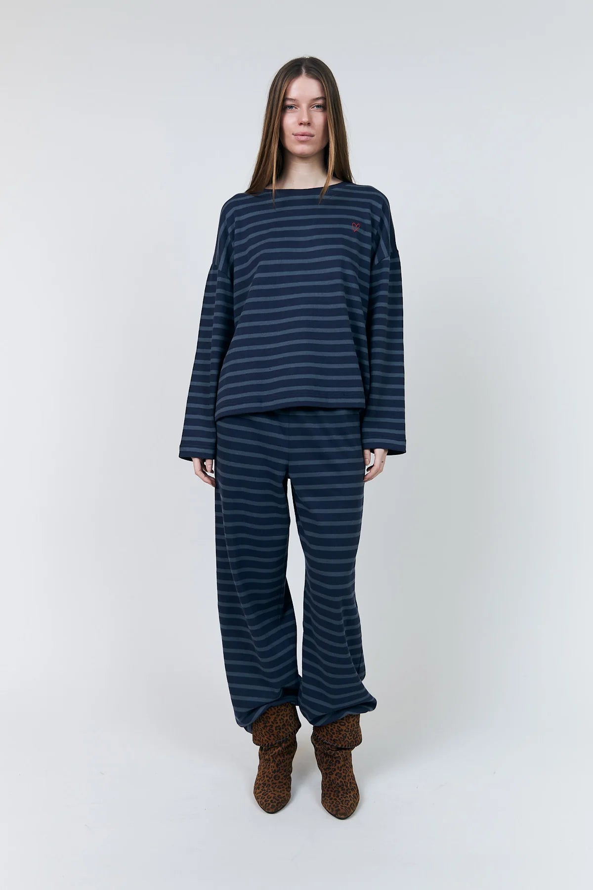 Lollys Laundry Demi Stripe Sweatshirt - Blue