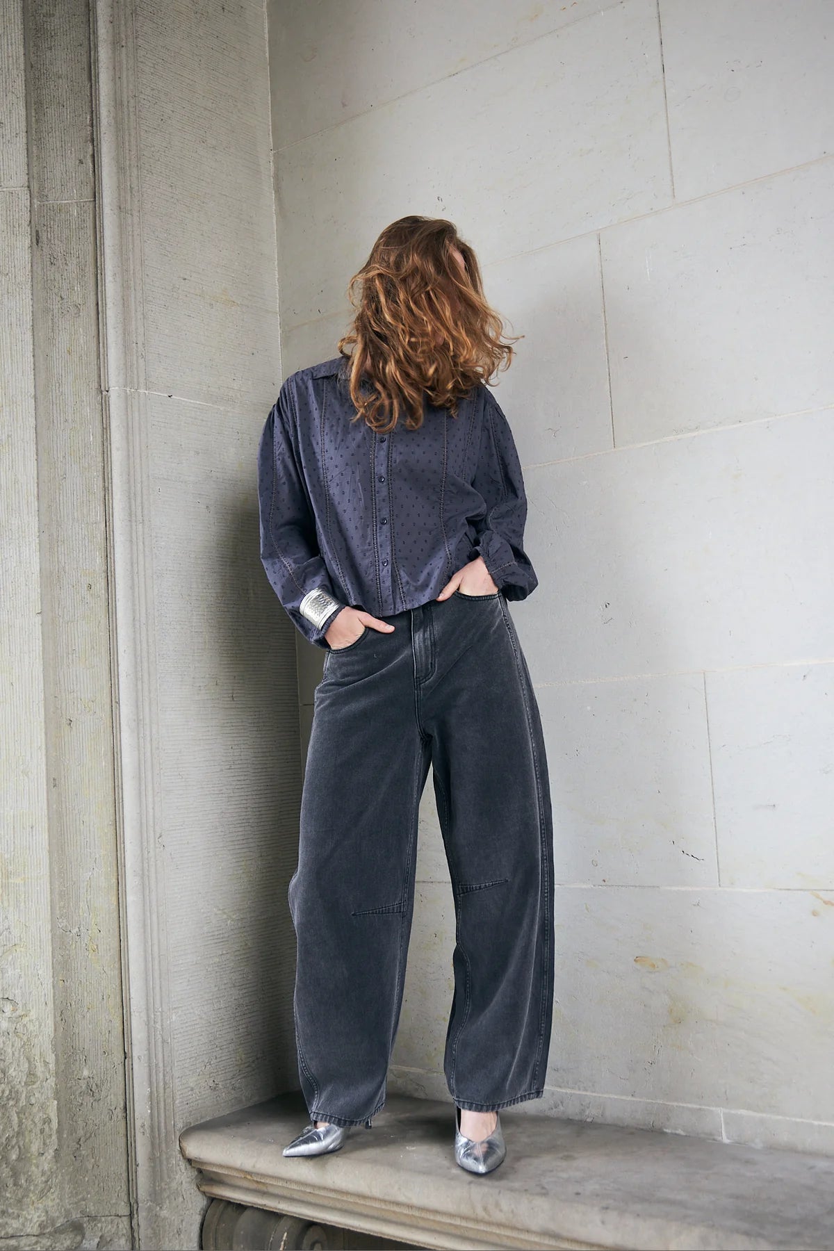 Lollys Laundry Em Shirt - Washed Black