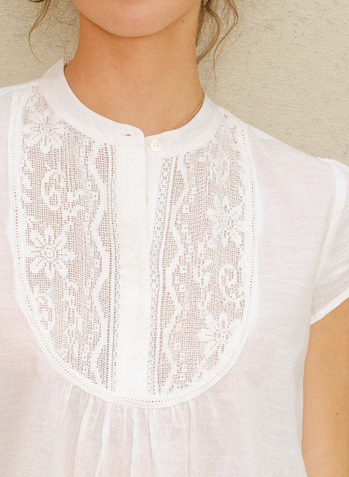 M.A.B.E Freya Blouse - White