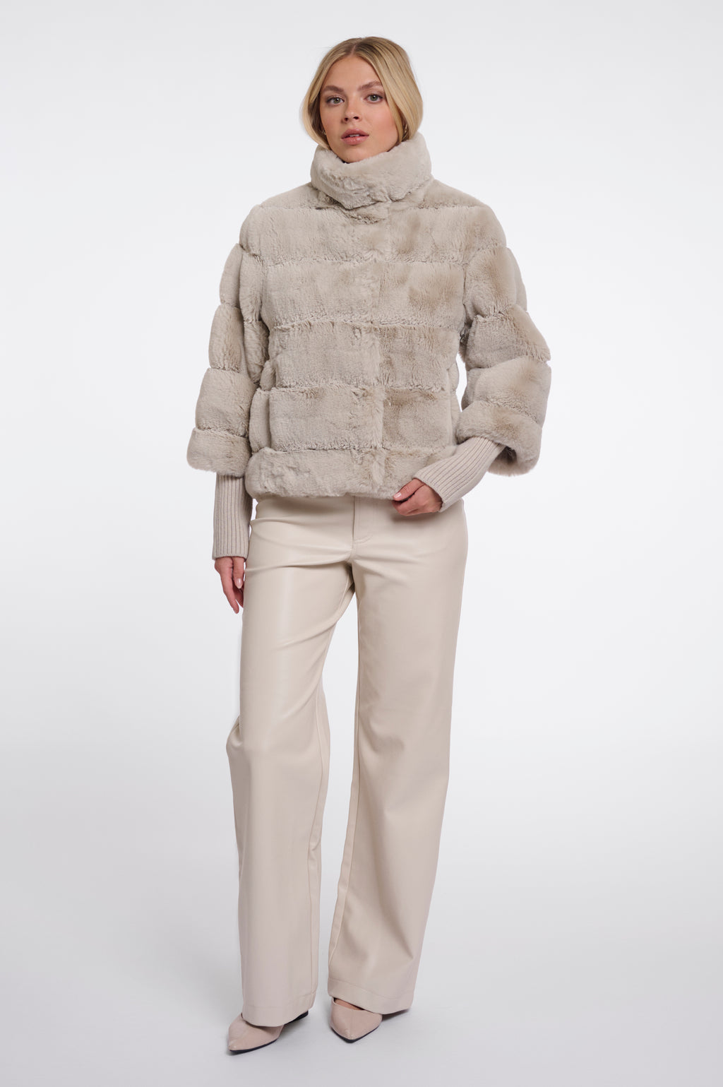 Rino & Pelle Feline Fur Jacket - Birch