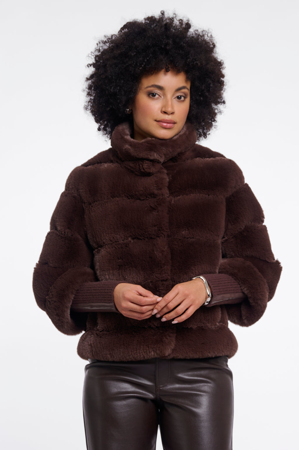 Rino & Pelle Feline Fur Jacket - Coffee