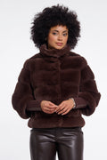 Rino & Pelle Feline Fur Jacket - Coffee
