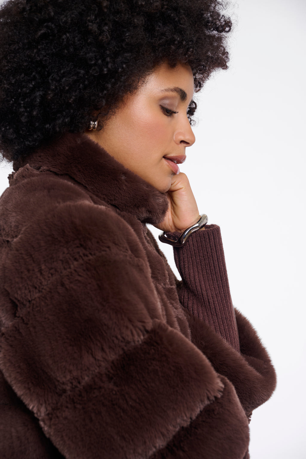 Rino & Pelle Feline Fur Jacket - Coffee