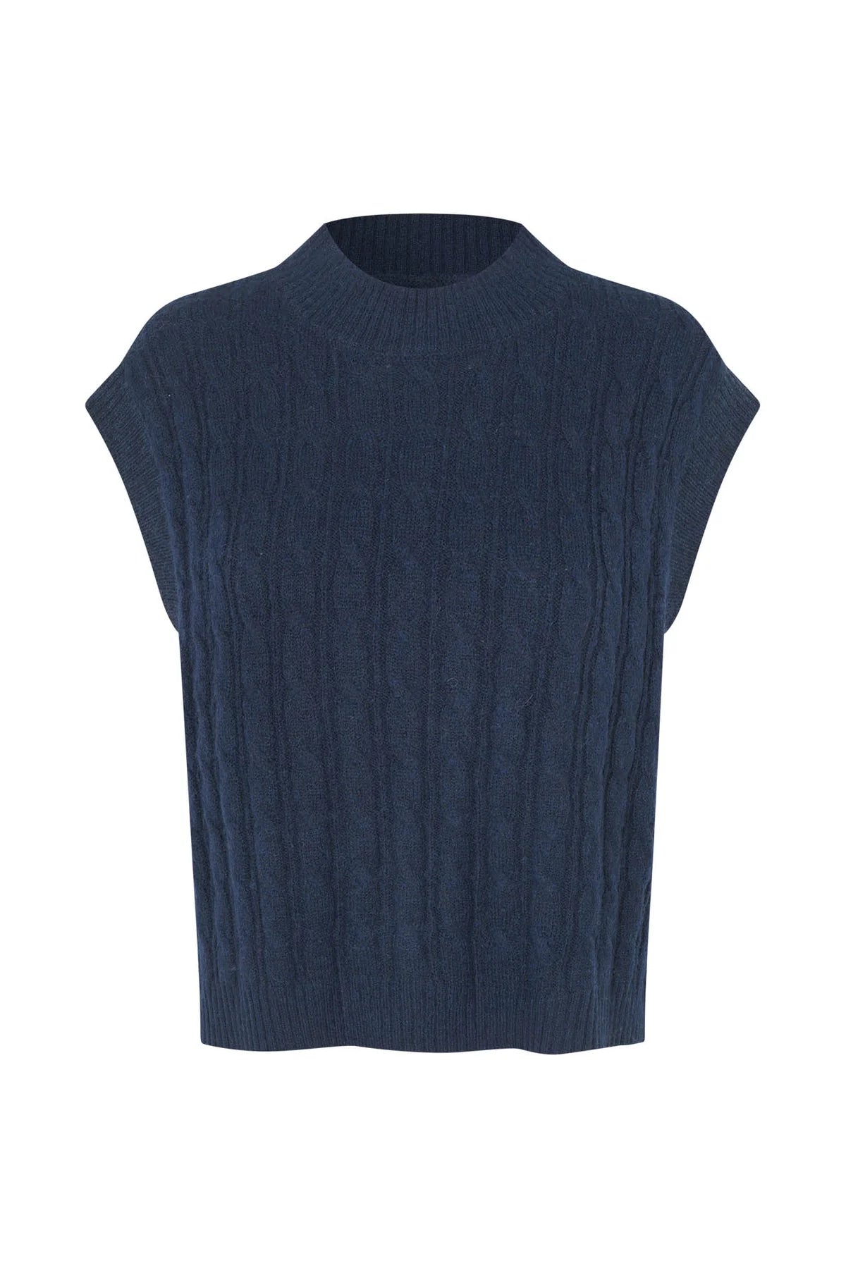 Lollys Laundry Fin Cable Vest - Blue