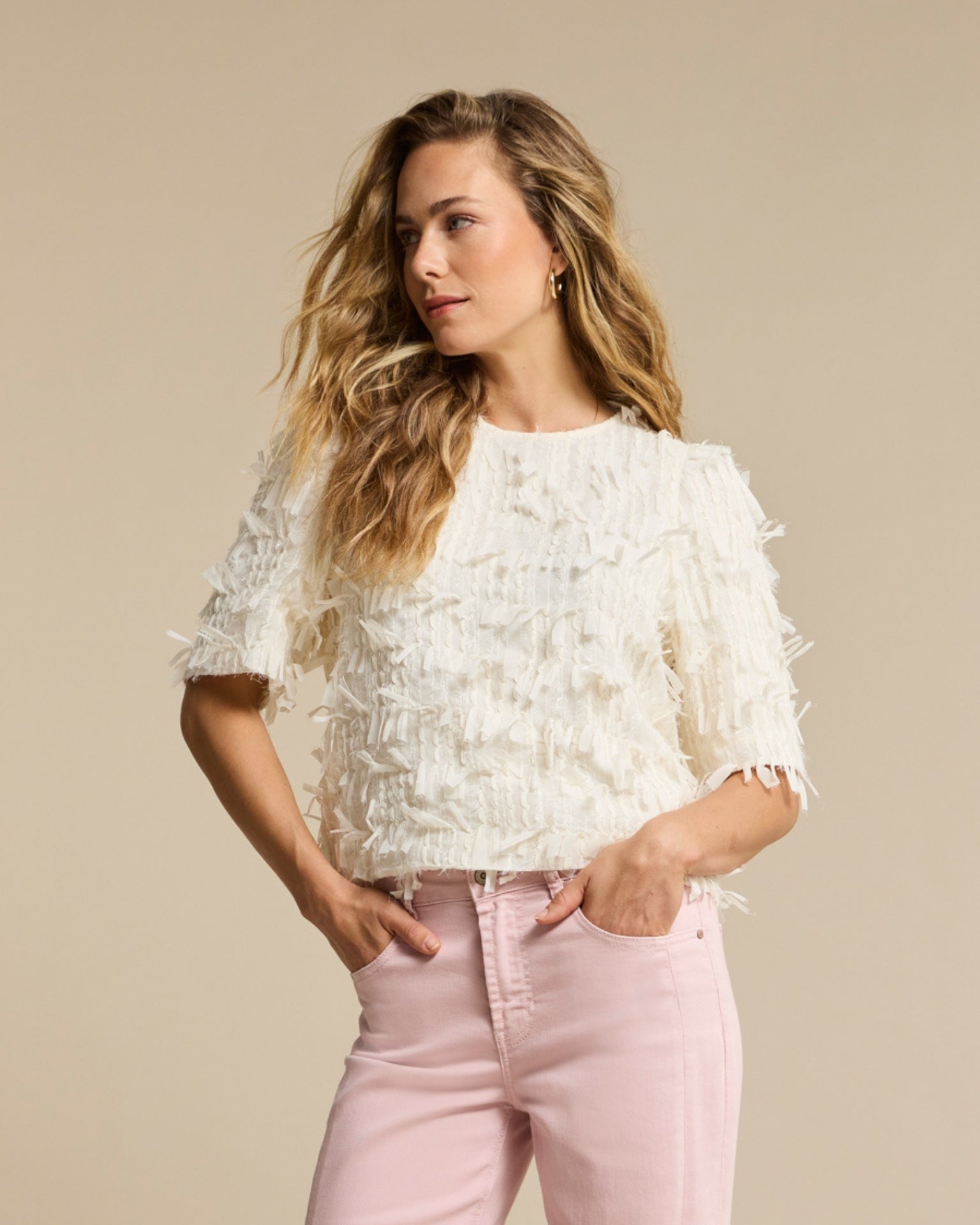 Red Button Fiona Frills Top