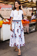 Aspiga Florrie Block Print Skirt - Floral