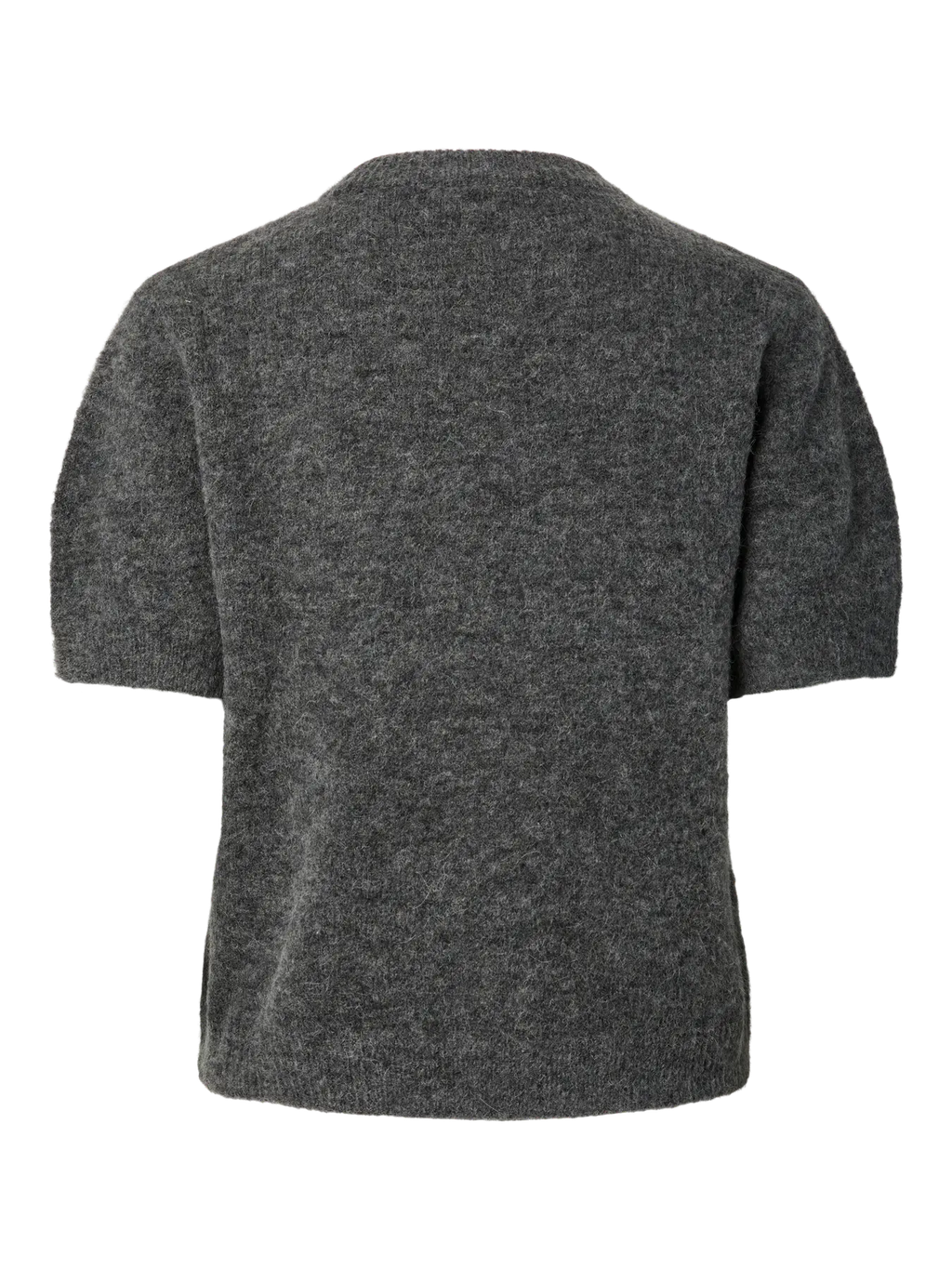 YAS Johi Short Sleeve Knit - Dark Grey