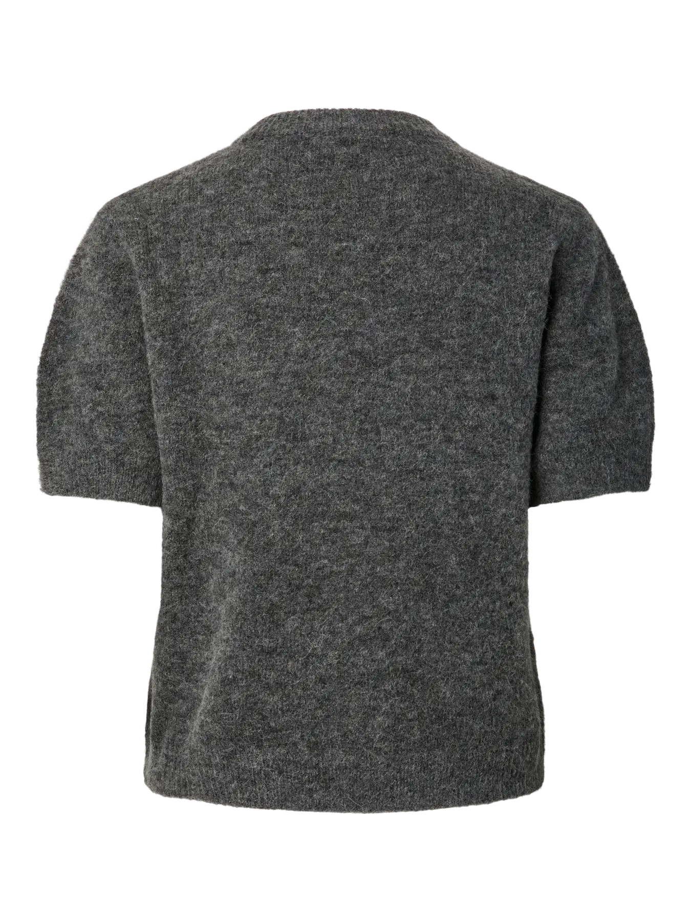 YAS Johi Short Sleeve Knit - Dark Grey