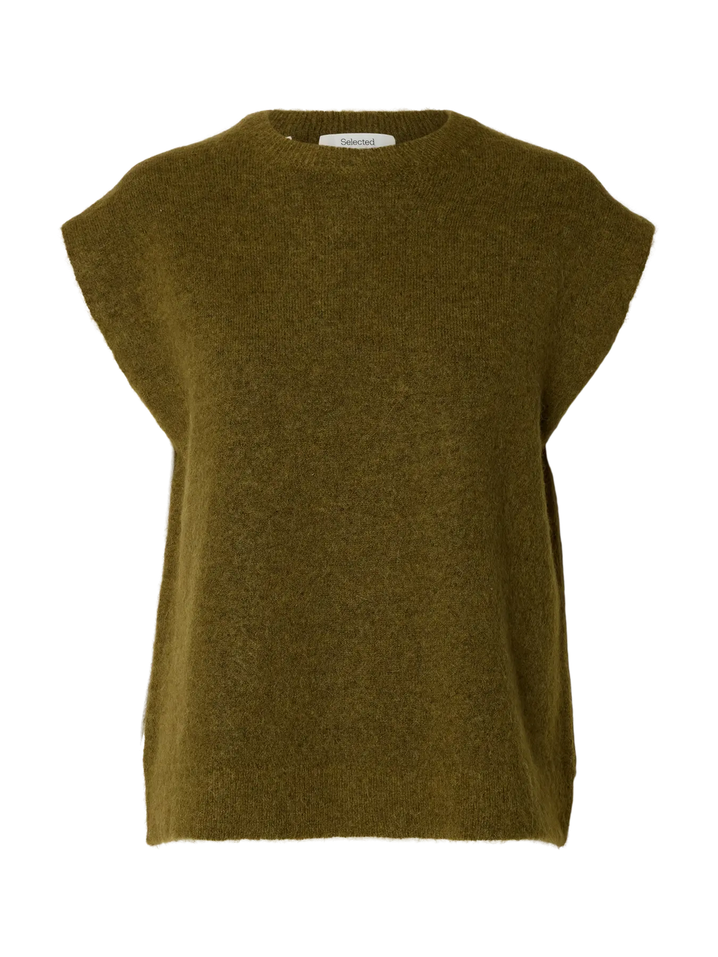 Selected Lulu Knit Vest - Fir Green
