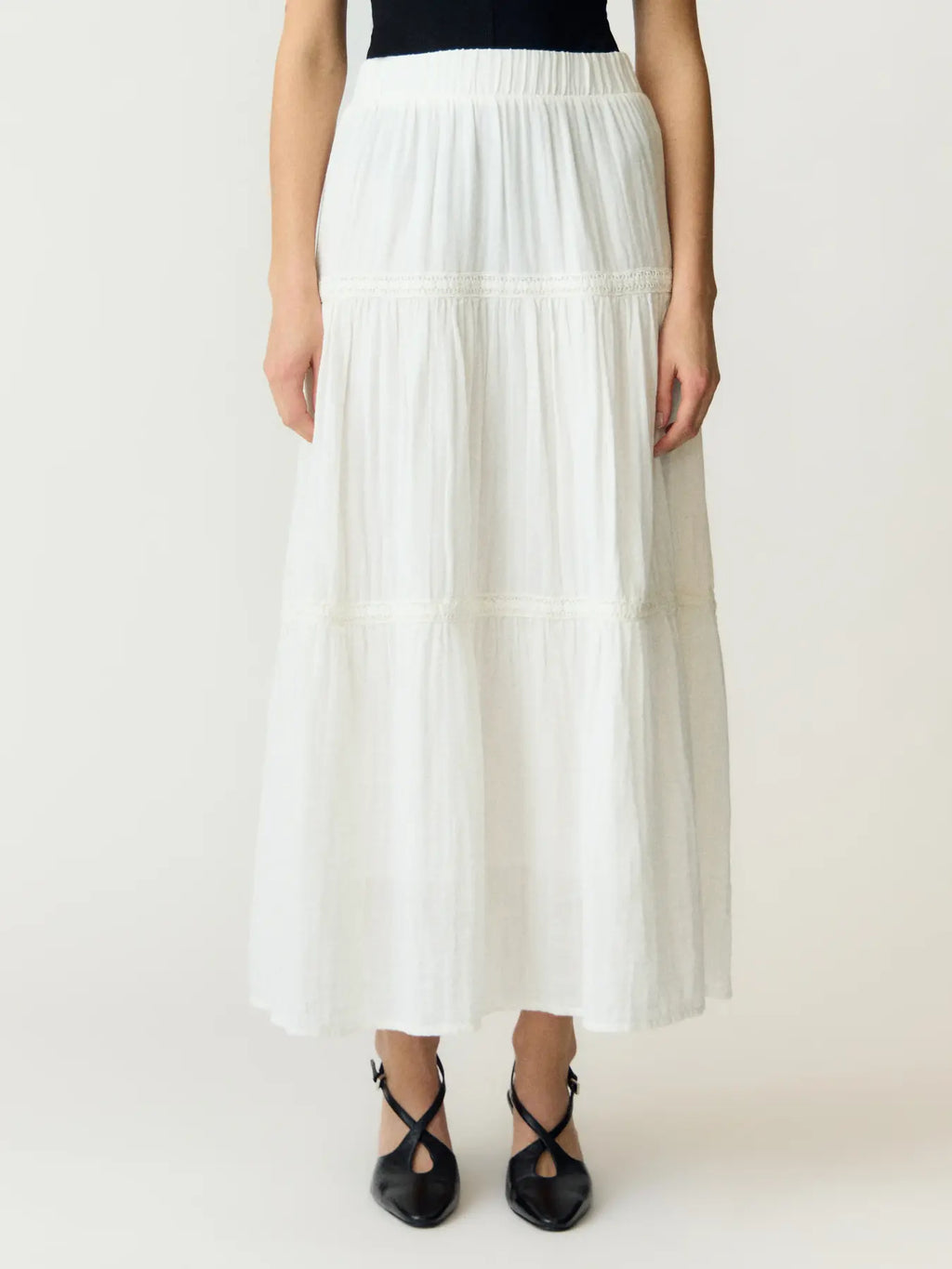YAS Anini Tiered Skirt