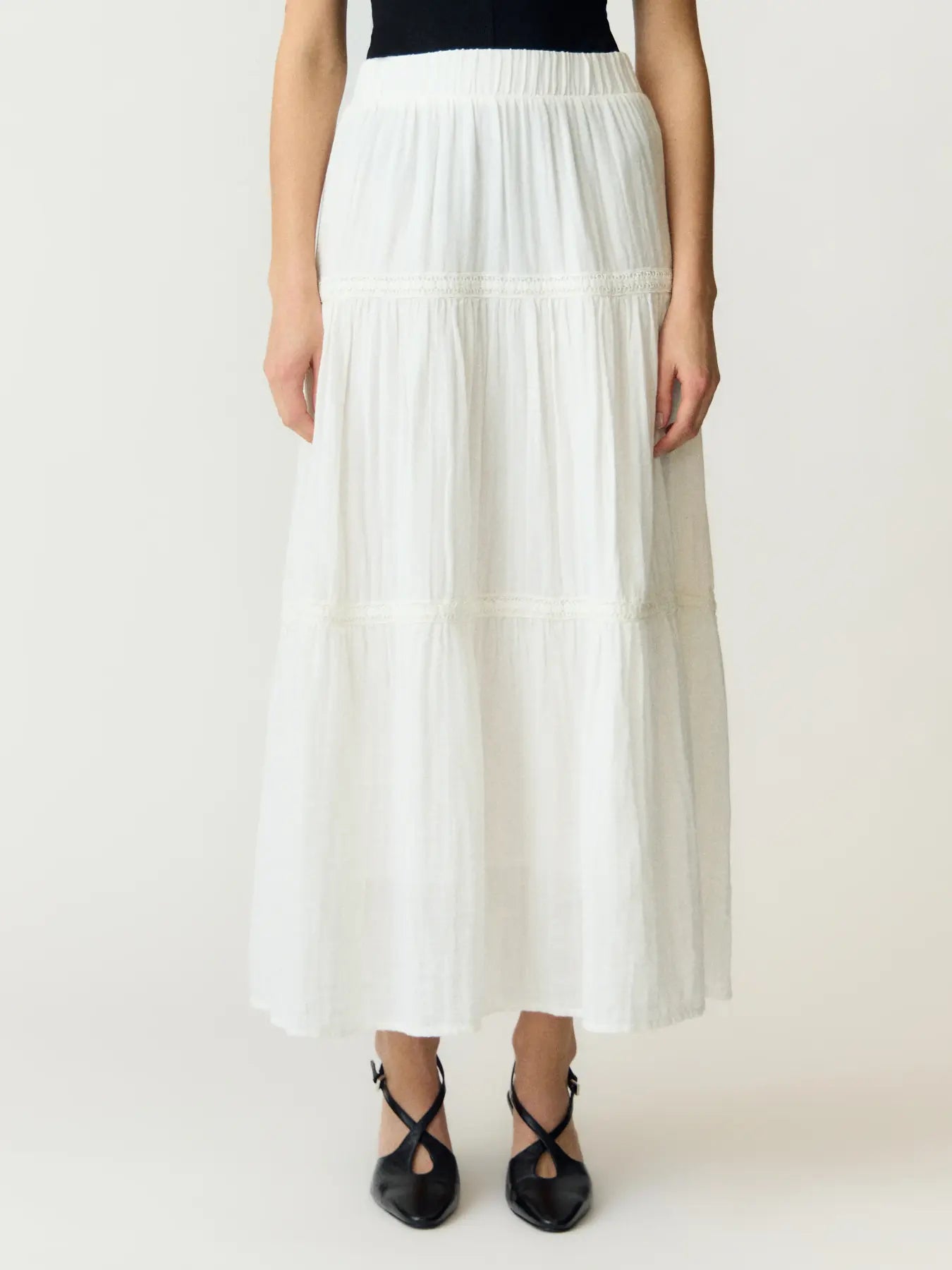 YAS Anini Tiered Skirt