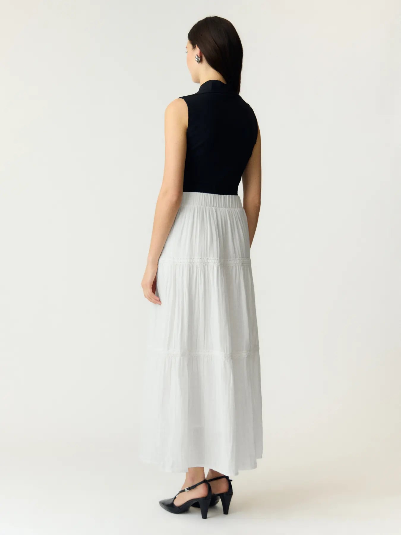 YAS Anini Tiered Skirt