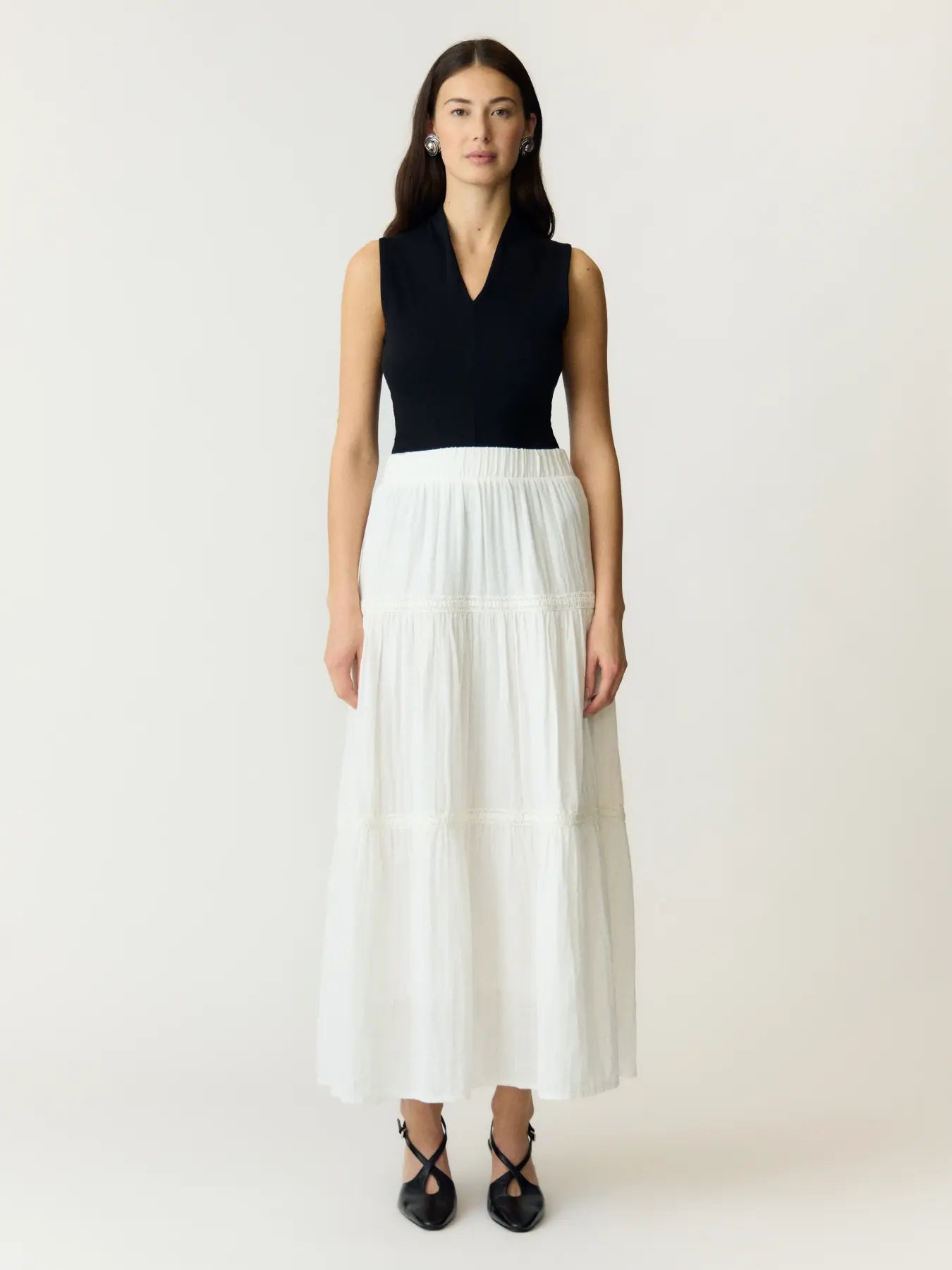 YAS Anini Tiered Skirt