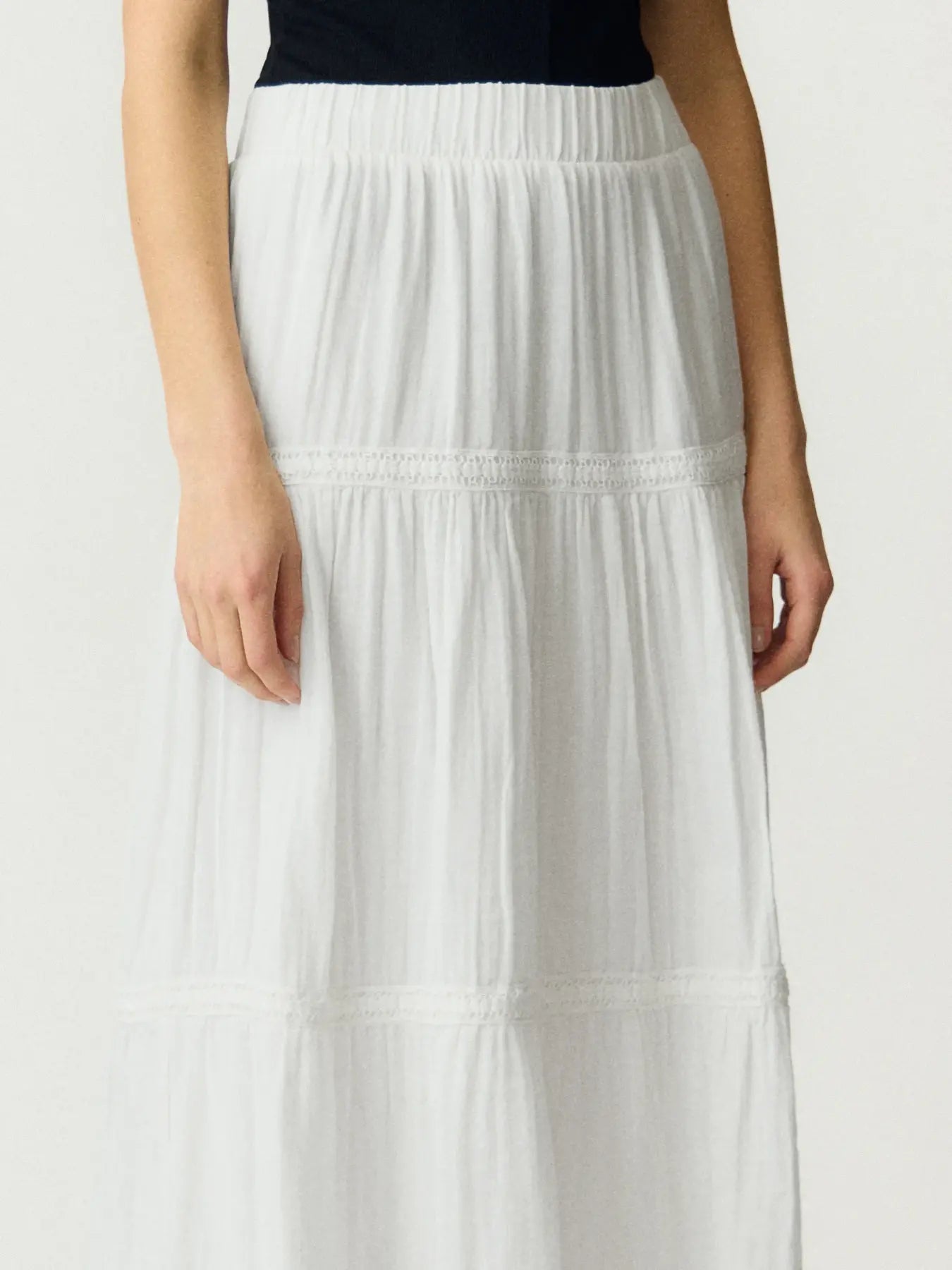 YAS Anini Tiered Skirt