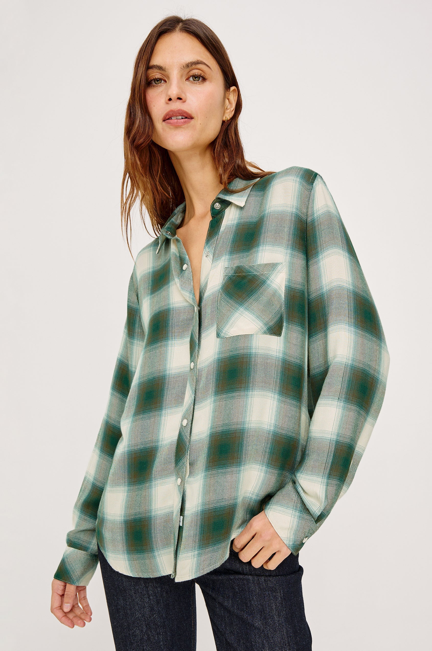 Rails Hunter Shirt - Olive Ivory