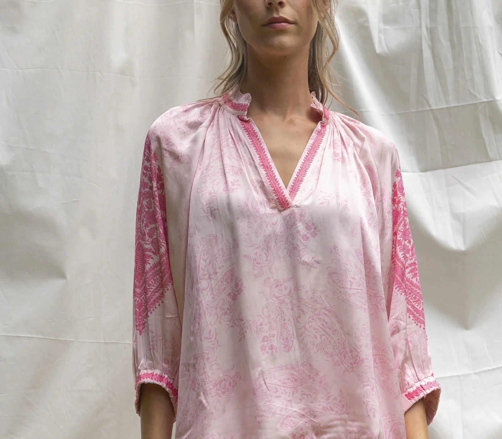 BRDR Hycinth Blouse - Pink Paisley