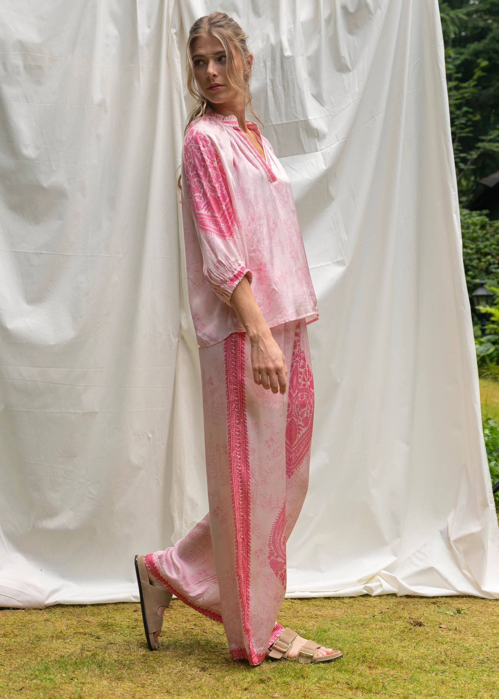BRDR Hycinth Pant - Pink Paisley