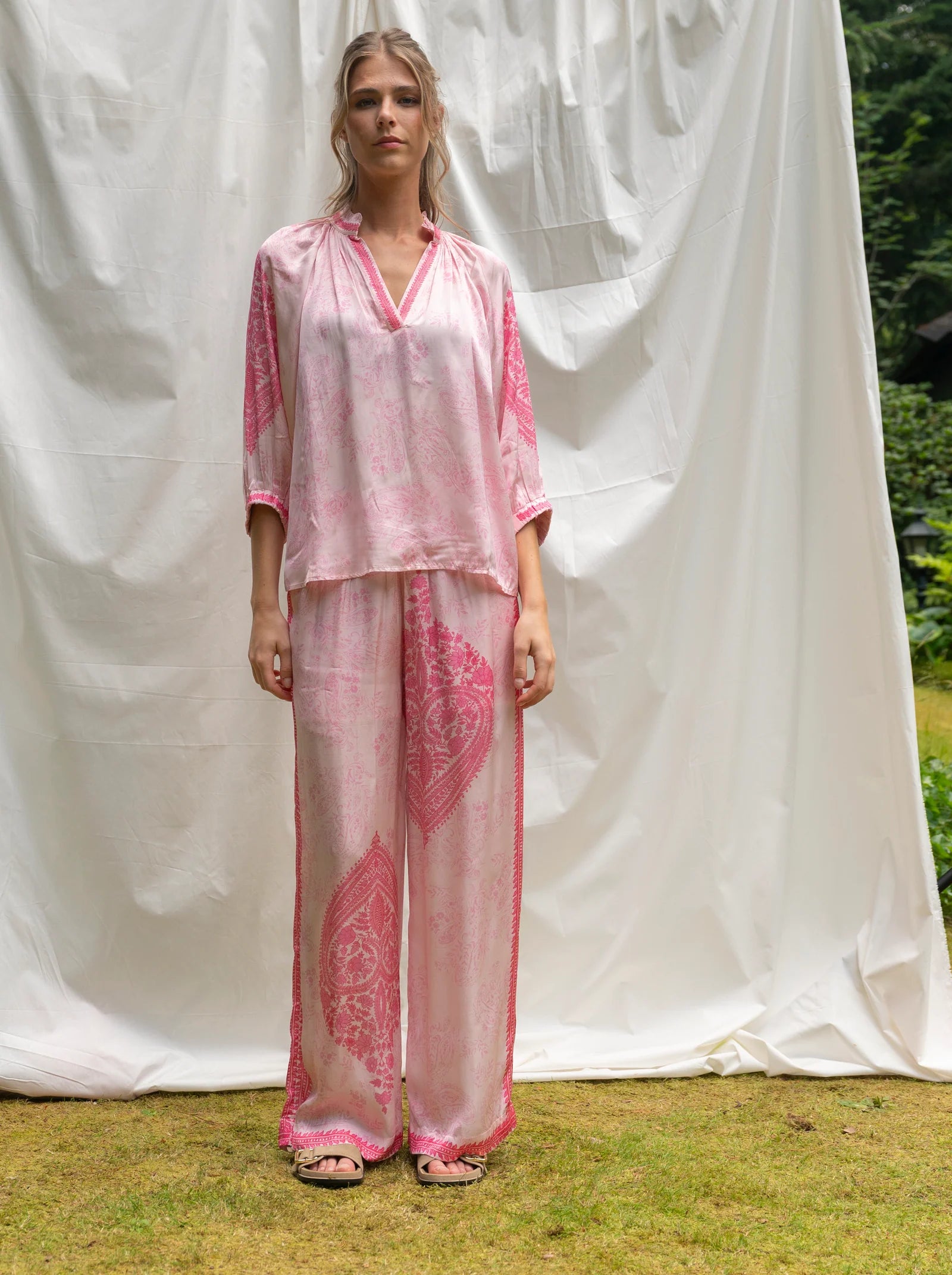 BRDR Hycinth Pant - Pink Paisley