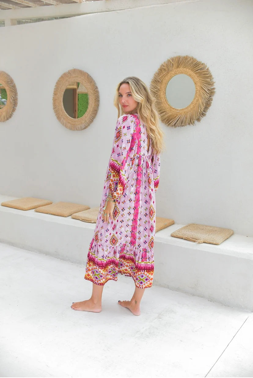 Jaase Camille Maxi Dress- Lost Tribe Print