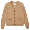 Jumper 1234 Cashmere Bow Pocket Cardigan - Camel