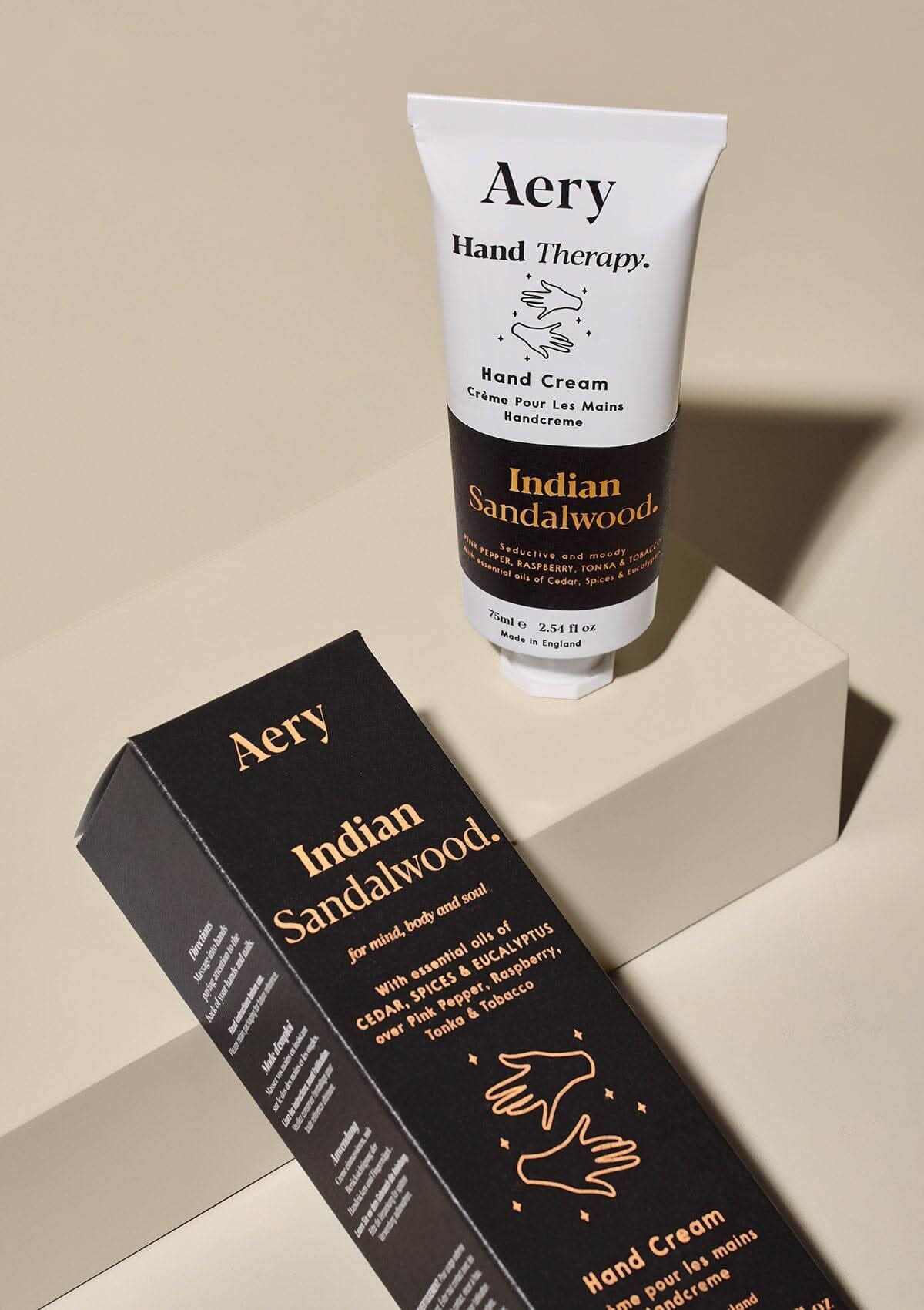 Aery Indian Sandalwood Hand Cream - Pepper Raspberry and Tonka