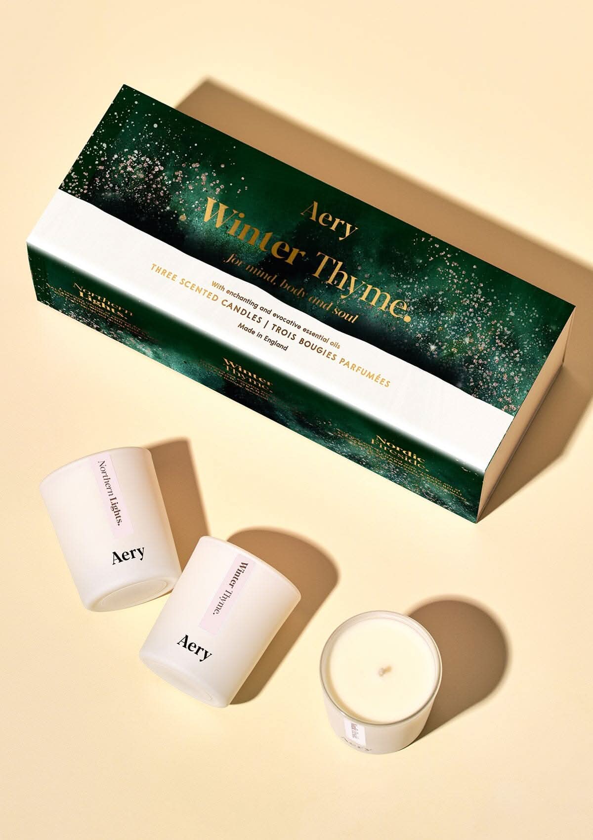 Aery Winter Thyme Gift Set of Three - Votive Candles
