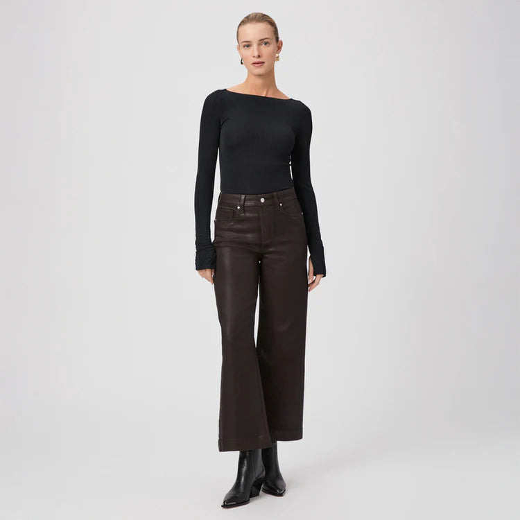 Paige Anessa Wide Leg Jeans - Luxecoat Brown