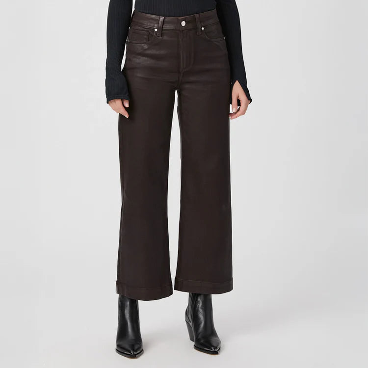 Paige Anessa Wide Leg Jeans - Luxecoat Brown