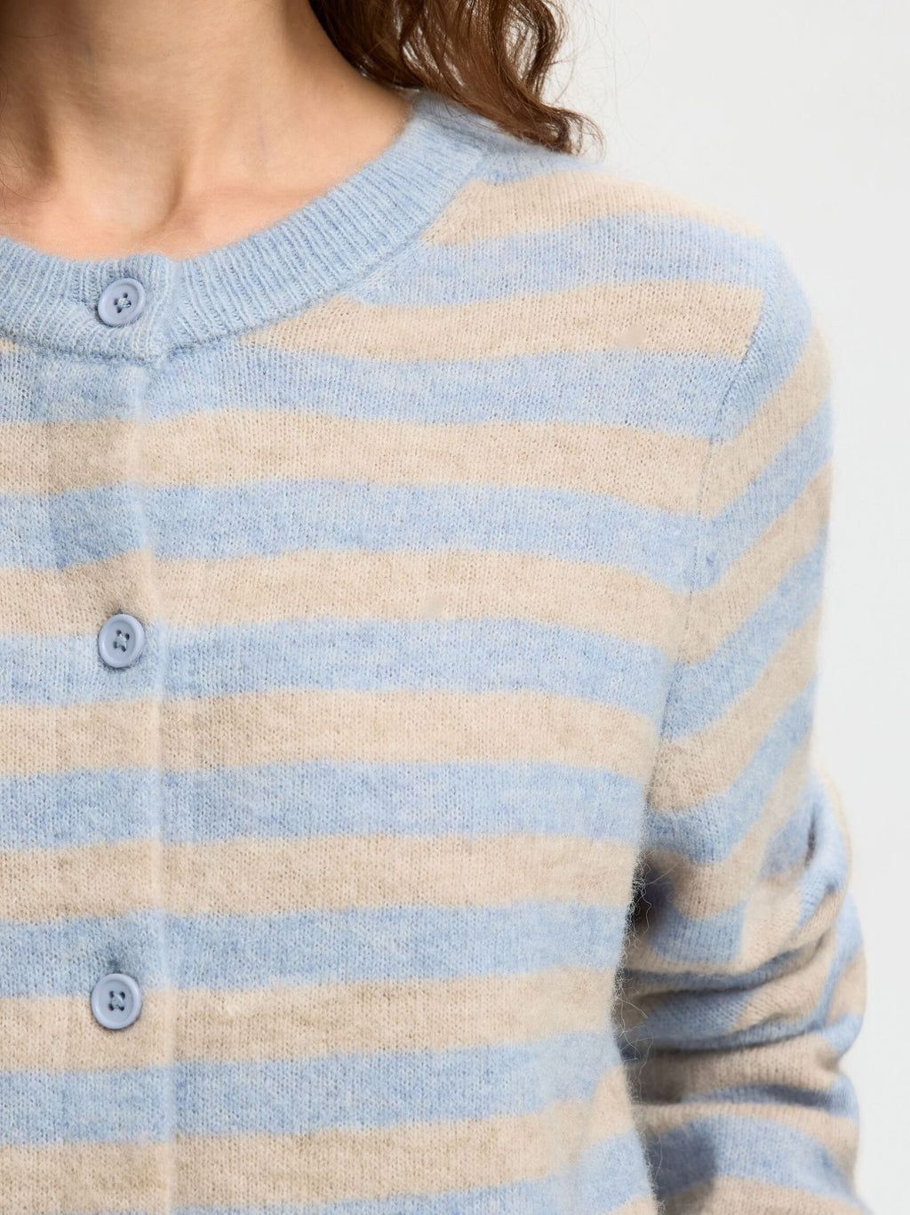 Selected Femme Lulu Cardigan - Cashmere Blue Stripe