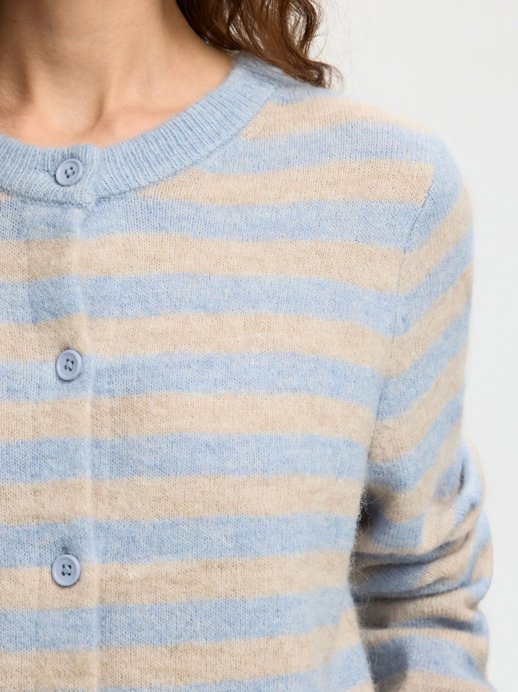 Selected Femme Lulu Cardigan - Cashmere Blue Stripe