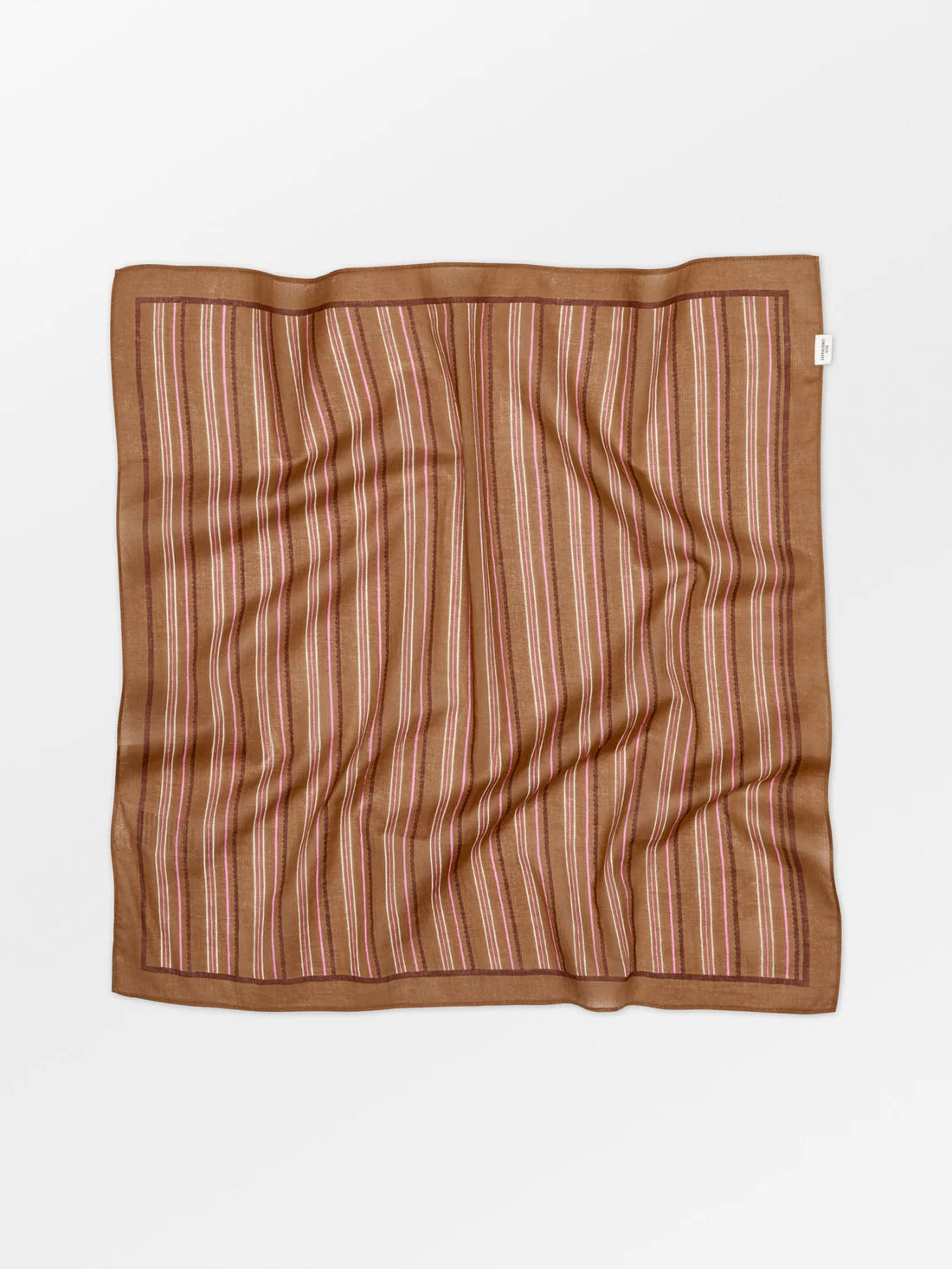 Becksondergaard Scallopia Striped Cotta Scarf - Wood Trush Brown