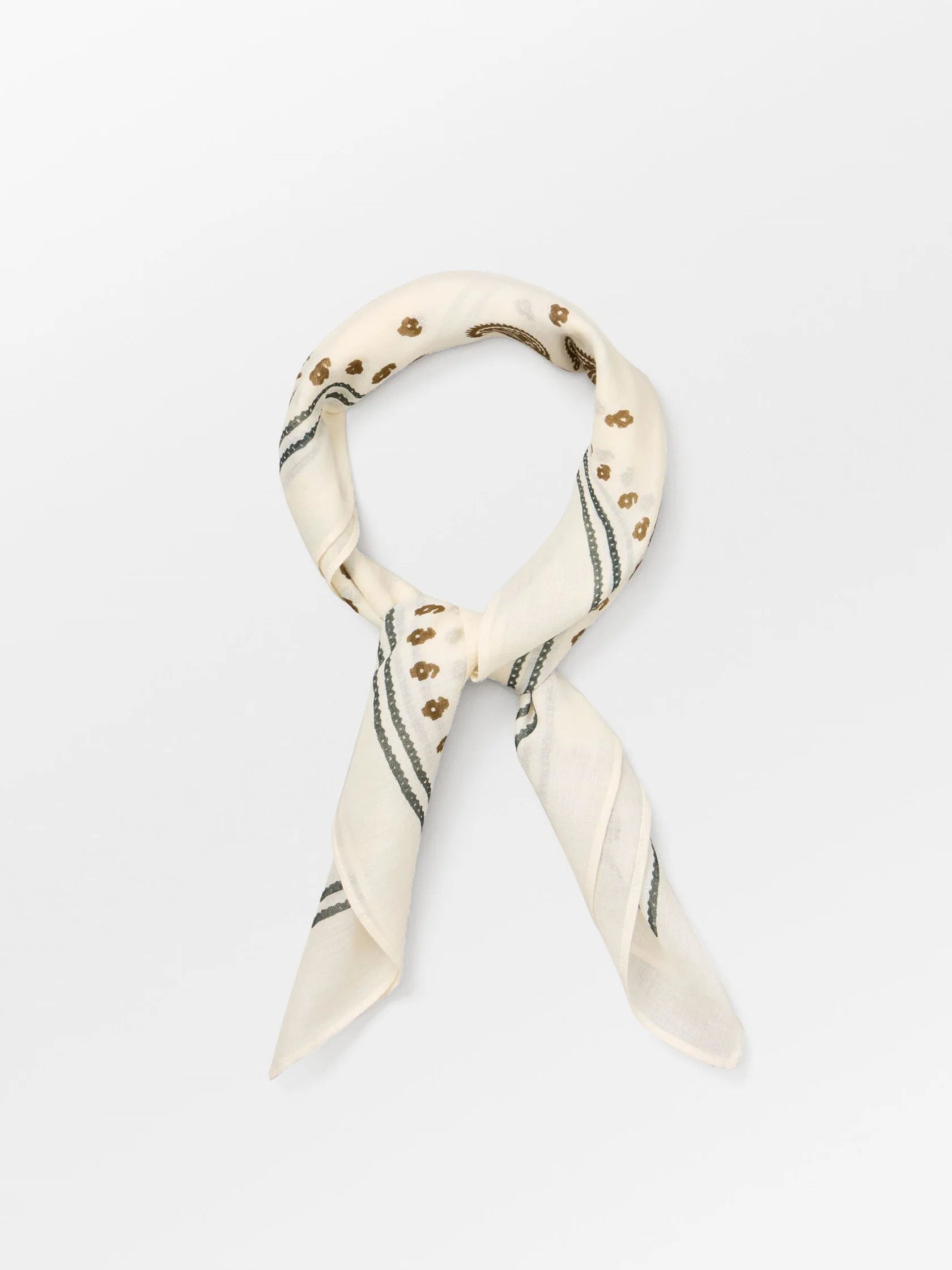 Becksondergaard Bloom Paisley Cotta Scarf - Birch White