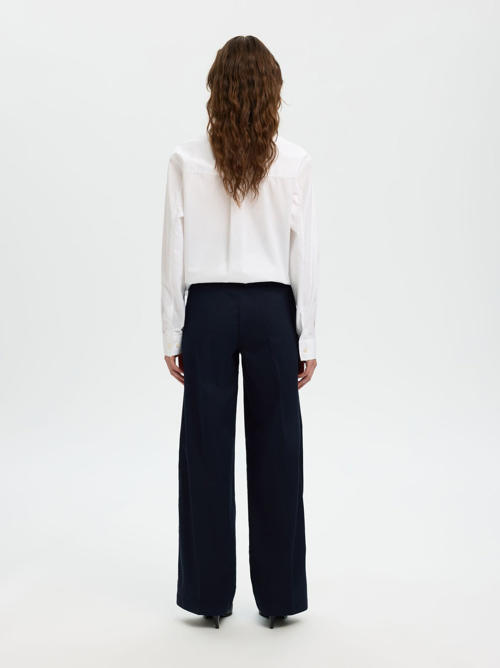Selected Femme Wide Mille Pant - Dark Sapphire