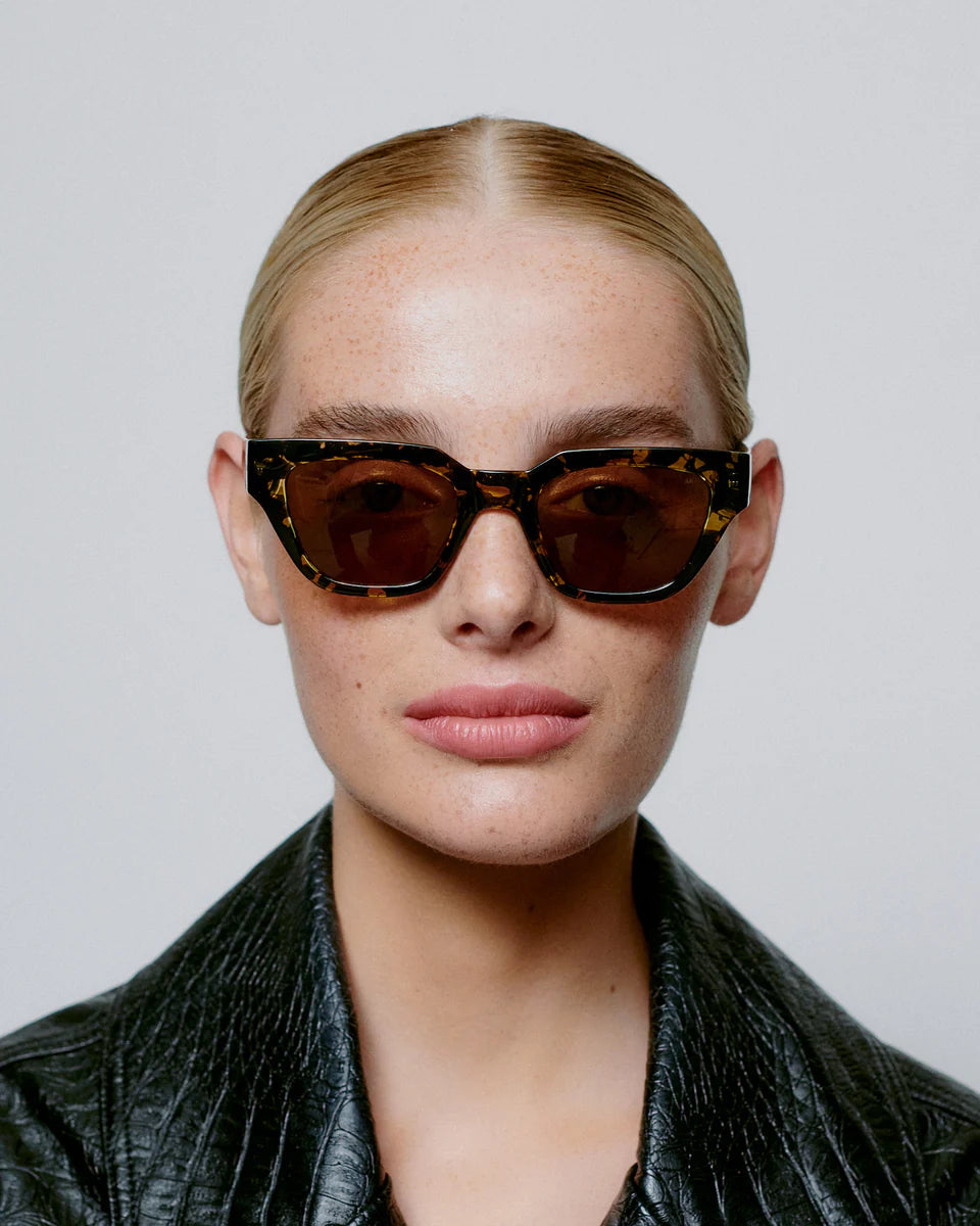 A. Kjærbede Kaws Sunglasses - Black/ Yellow Tortoise