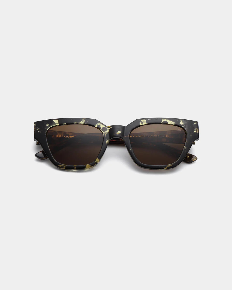 A. Kjærbede Kaws Sunglasses - Black/ Yellow Tortoise