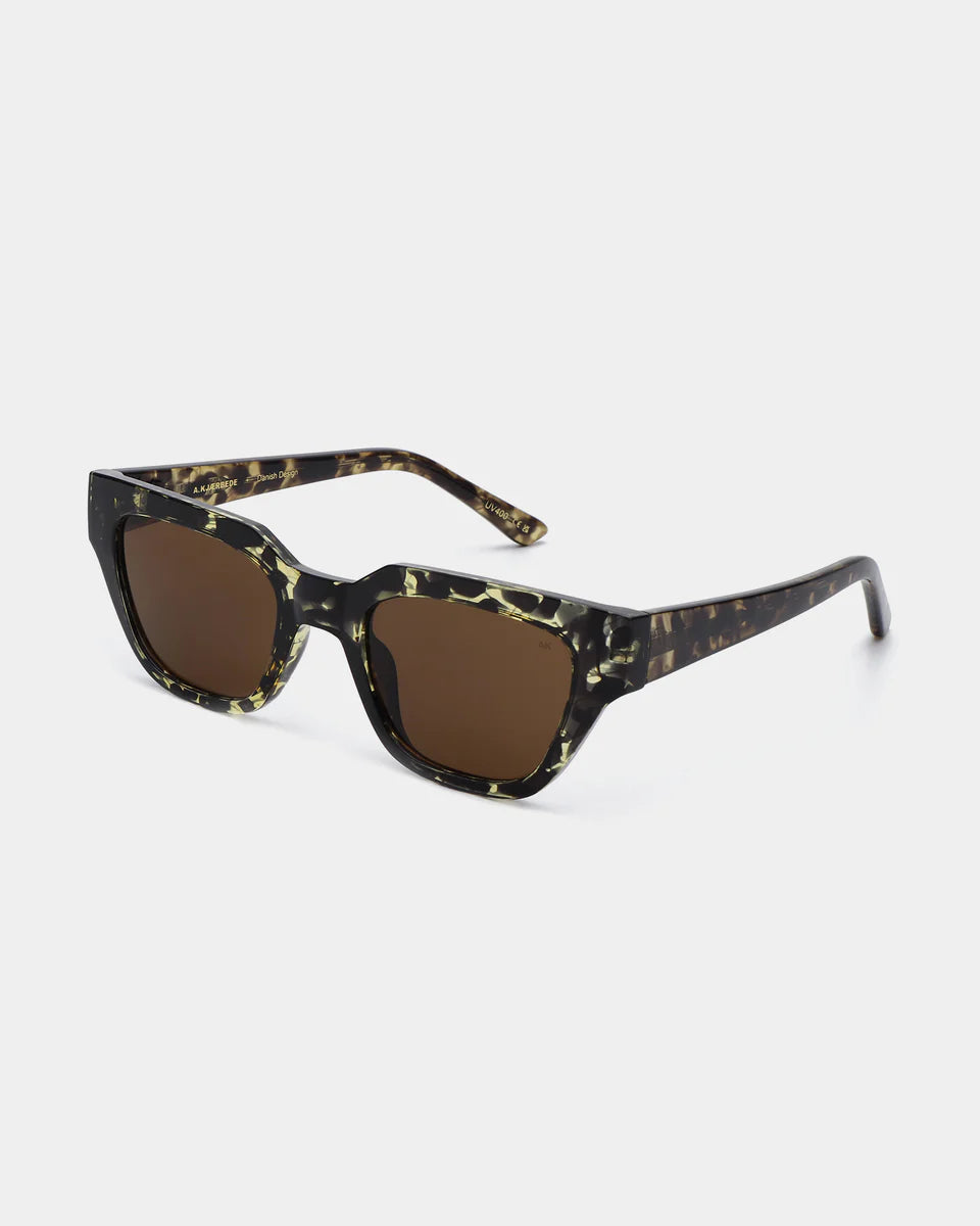 A. Kjærbede Kaws Sunglasses - Black/ Yellow Tortoise
