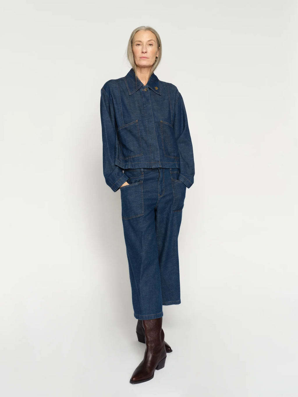 Mos Mosh Culottes Arge Jeans - Dark Blue