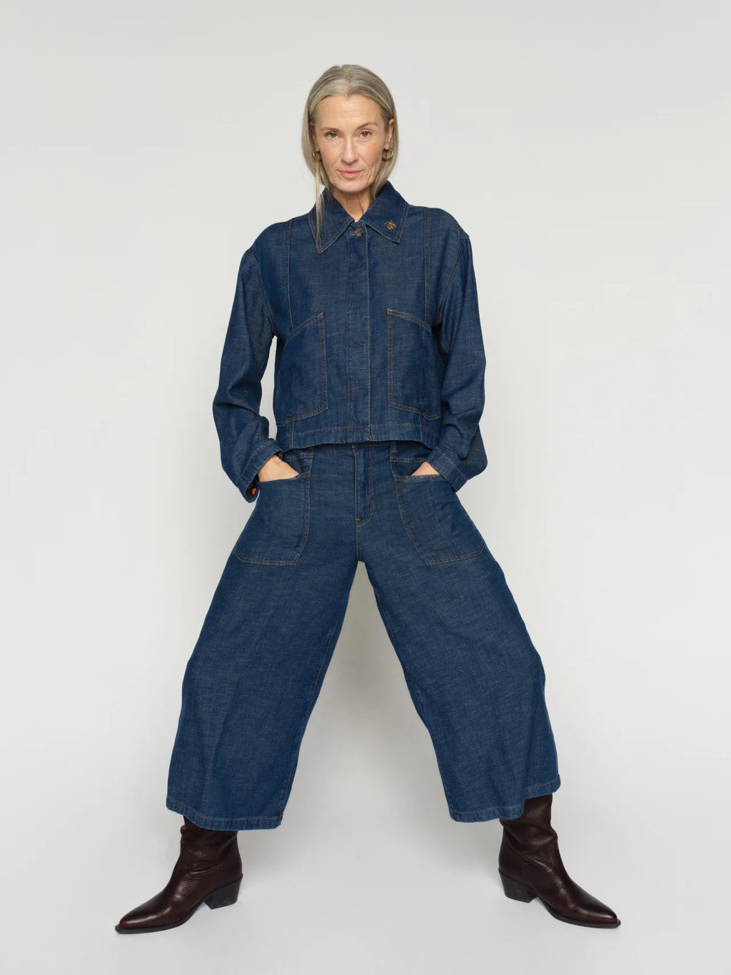Mos Mosh Culottes Arge Jeans - Dark Blue