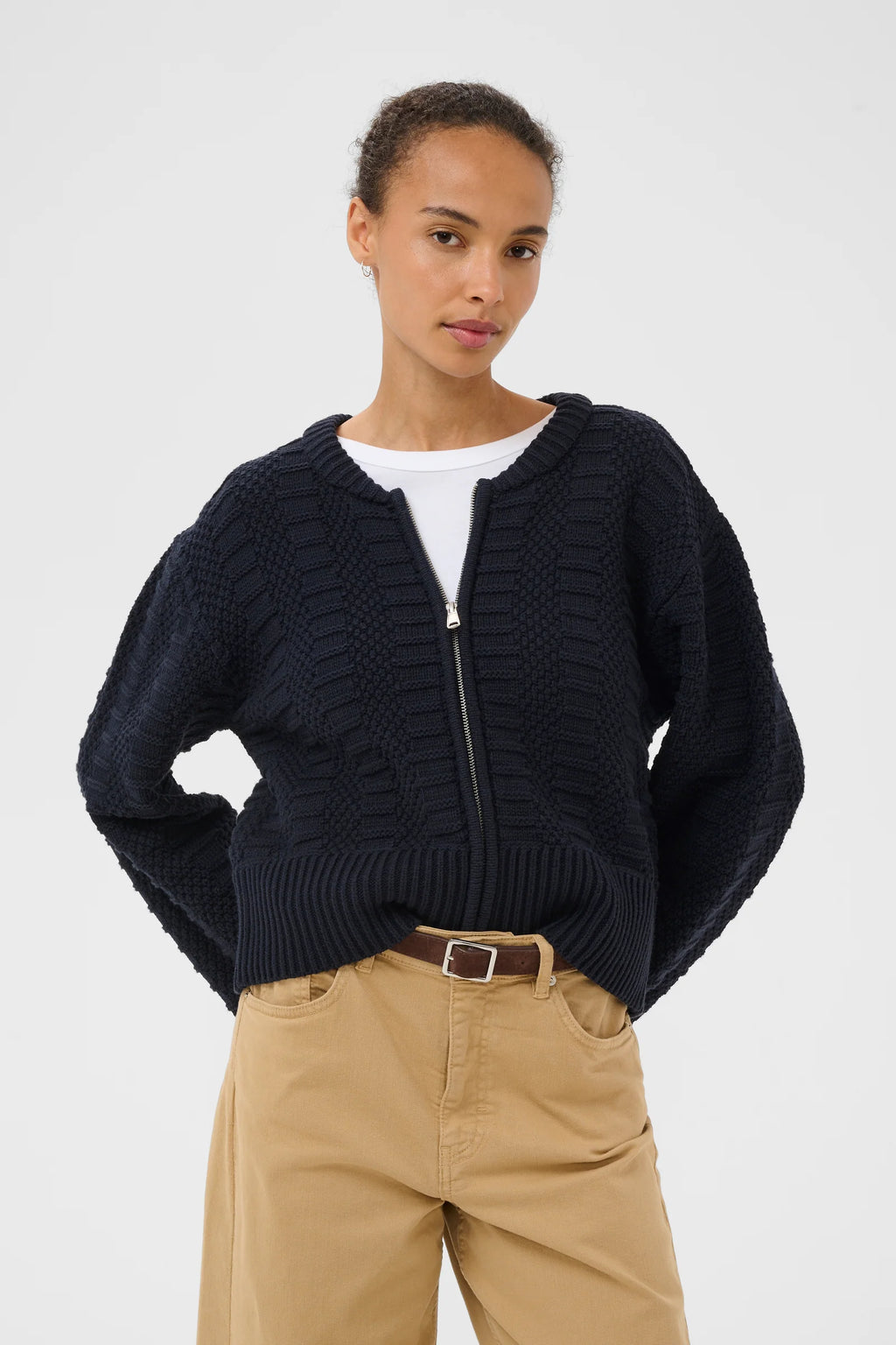 Part Two Aniela Cardigan - Dark Navy