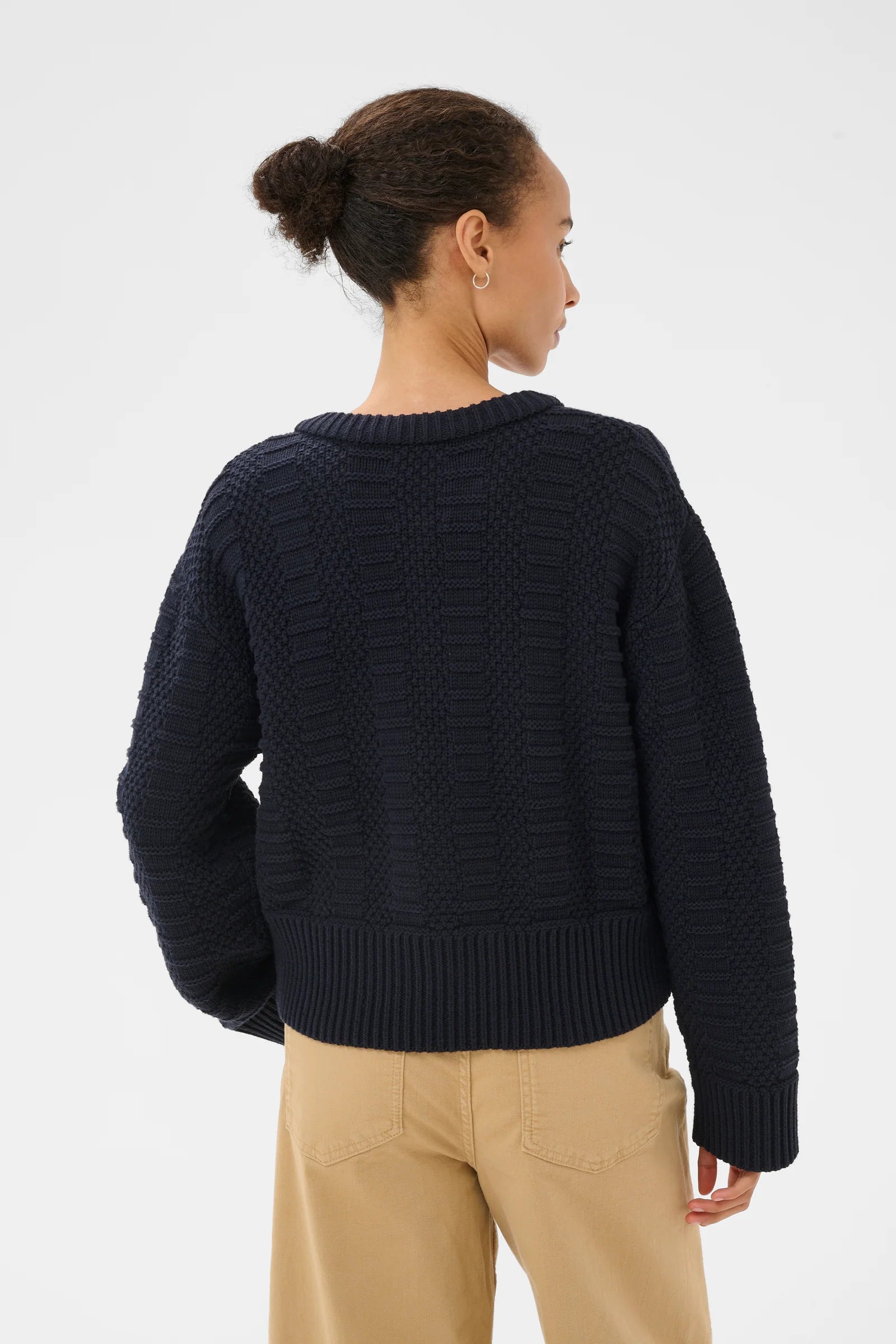 Part Two Aniela Cardigan - Dark Navy