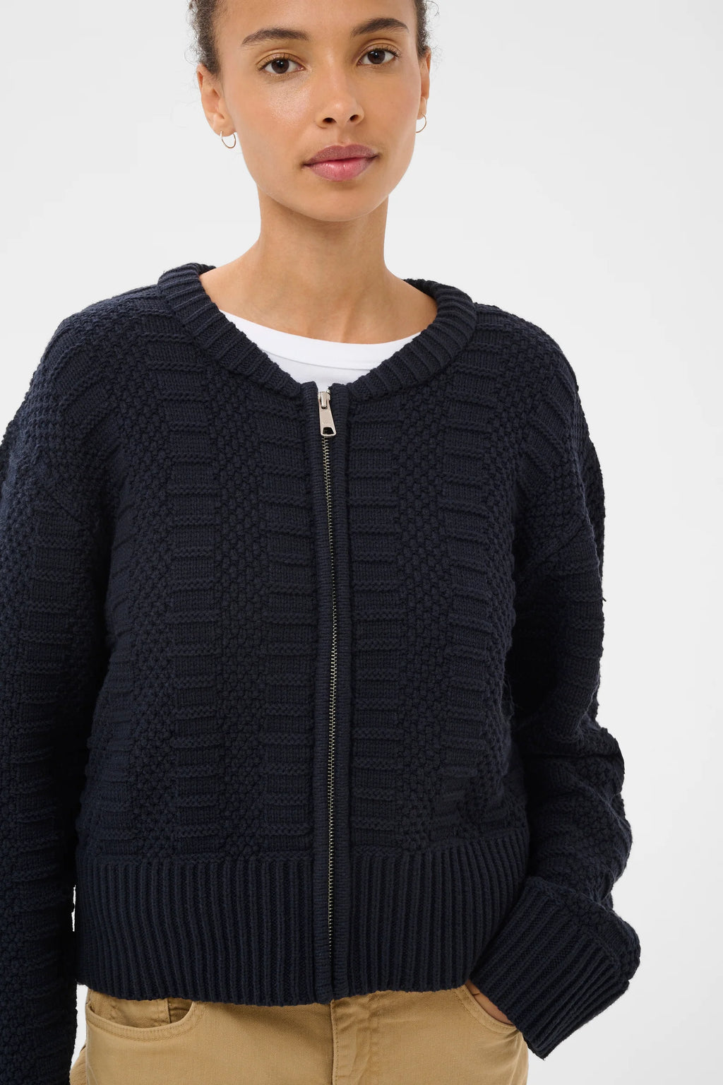 Part Two Aniela Cardigan - Dark Navy