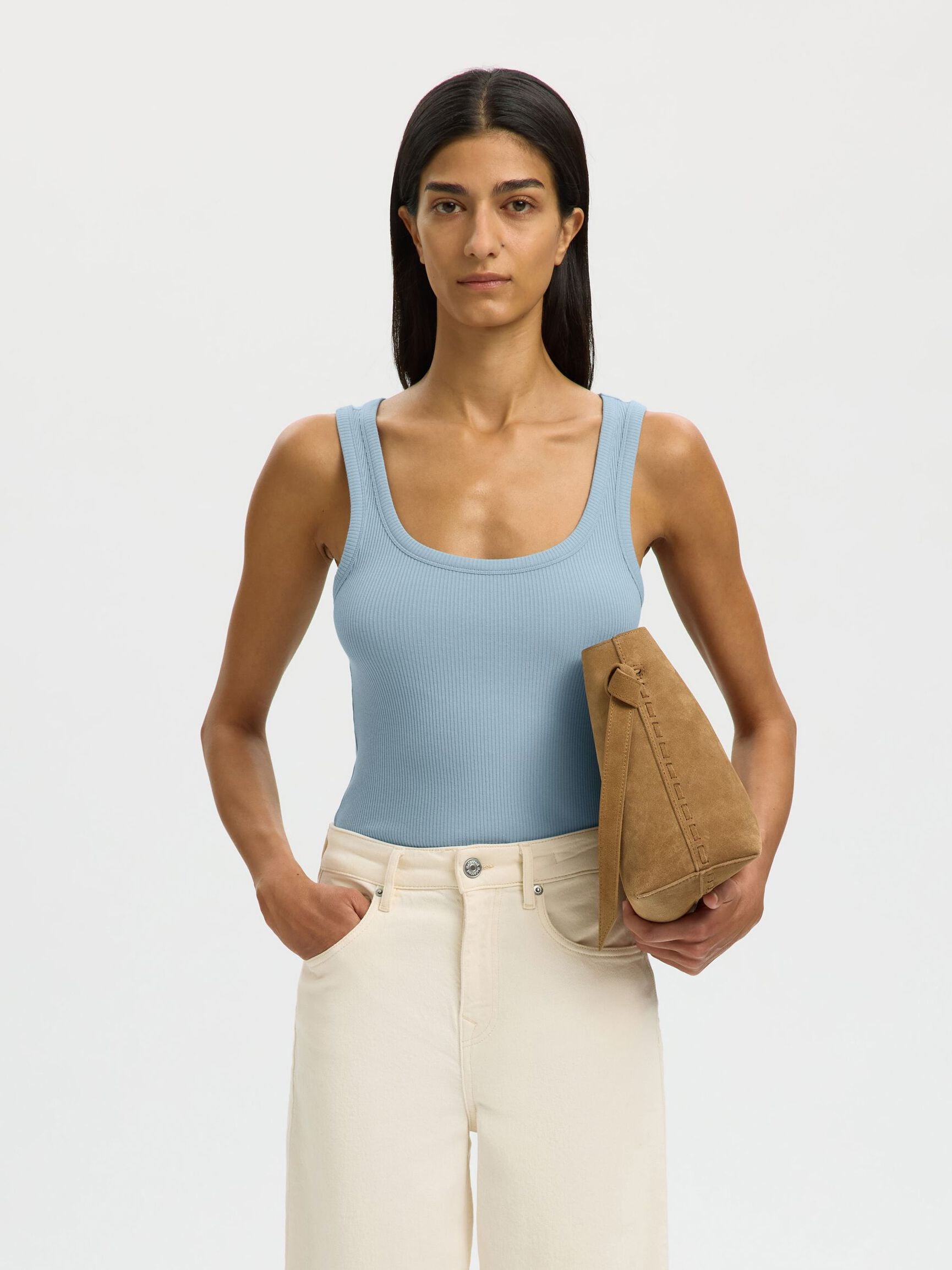 Selected Femme Wanna Tank - Dusty Blue