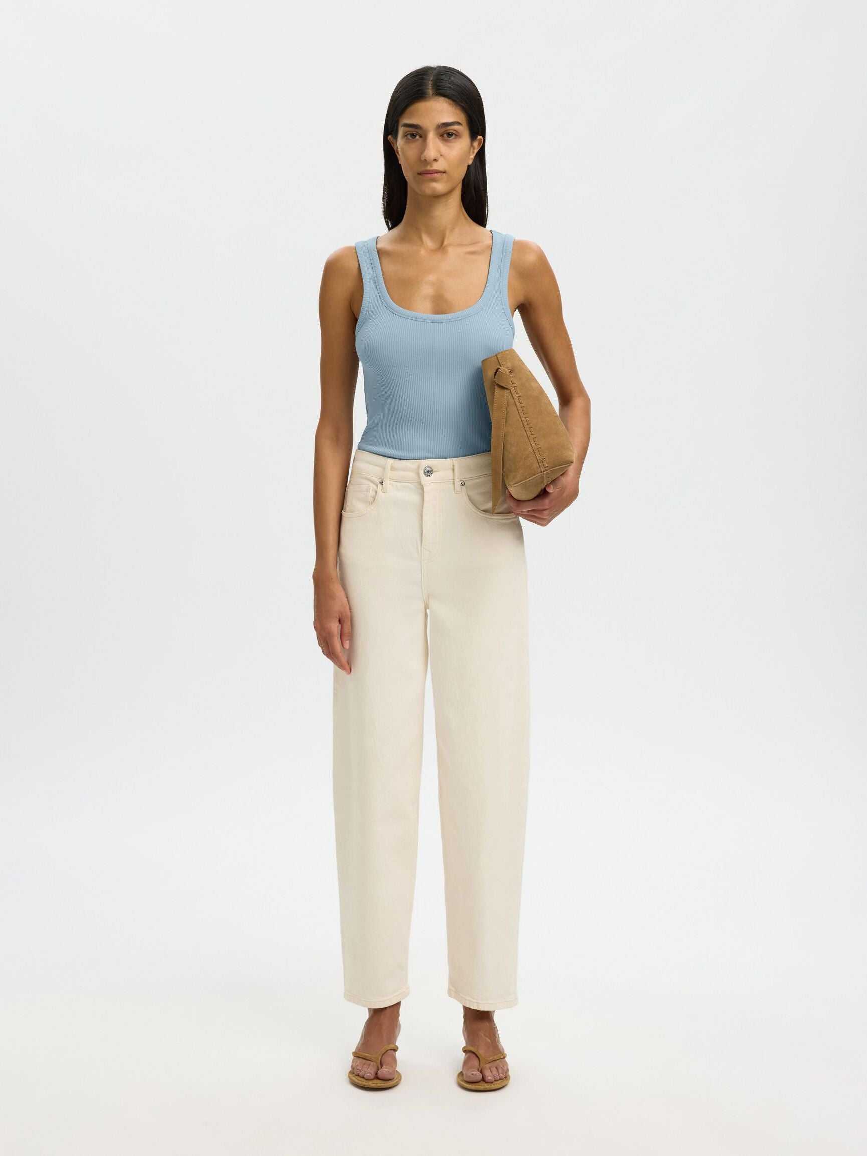 Selected Femme Wanna Tank - Dusty Blue